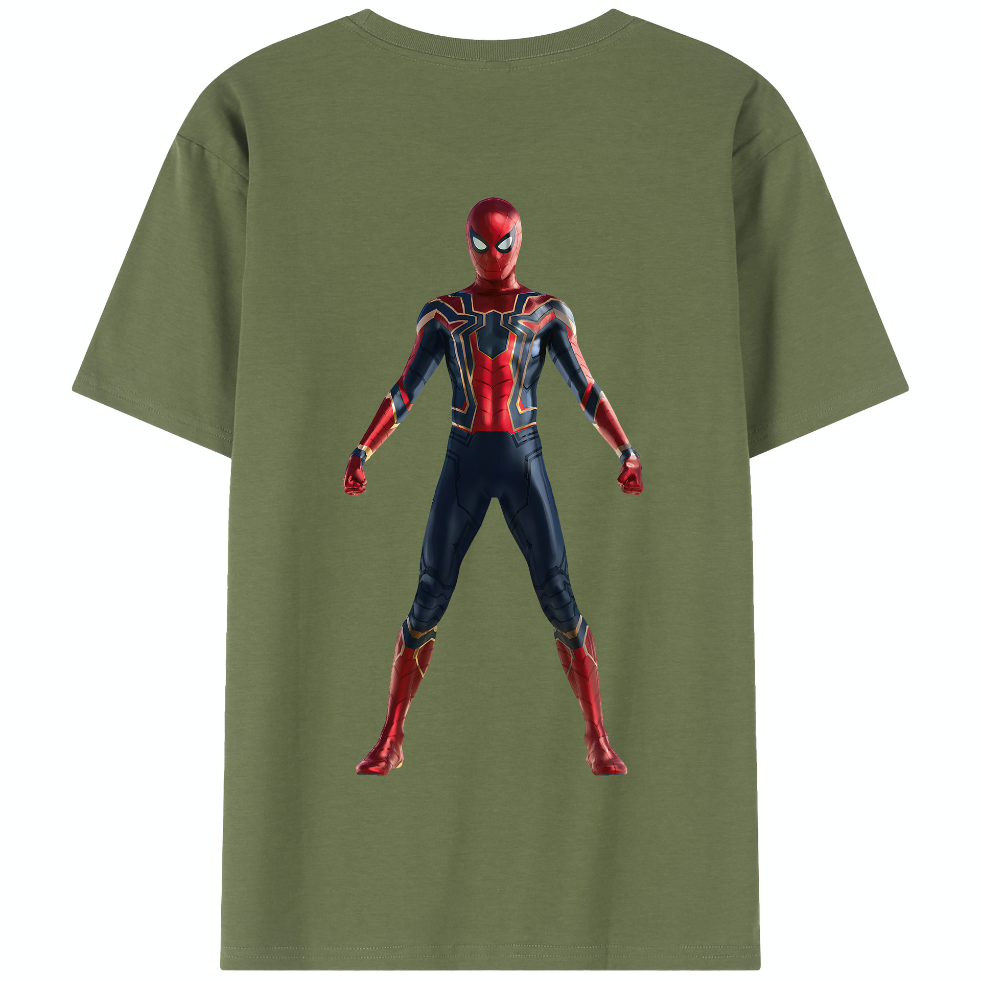（画像用） Spider Man スパイダーマン 綿100％半袖Tシャツ（背面プリント）